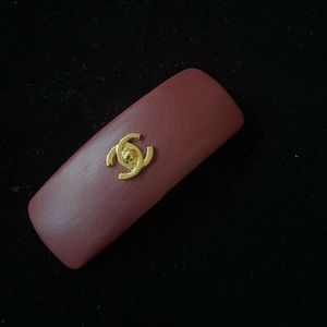 Vintage Chanel Leather Hair Clip